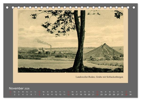 Produktbild: Saarland - vunn domols (frieher), Landkreis Neunkirchen (Tischkalender 2026 DIN A5 quer), CALVENDO Monatskalender