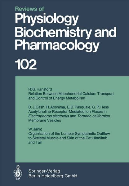 Produktbild: Reviews of Physiology, Biochemistry and Pharmacology