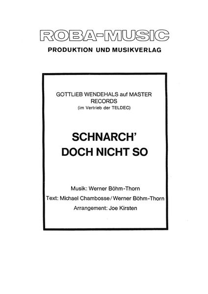 Produktbild: Schnarch' doch nicht so