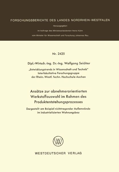 Produktbild: Ans&auml;tze zur abnehmerorientierten Werkstoffauswahl im Rahmen des Produktentstehungsprozesses