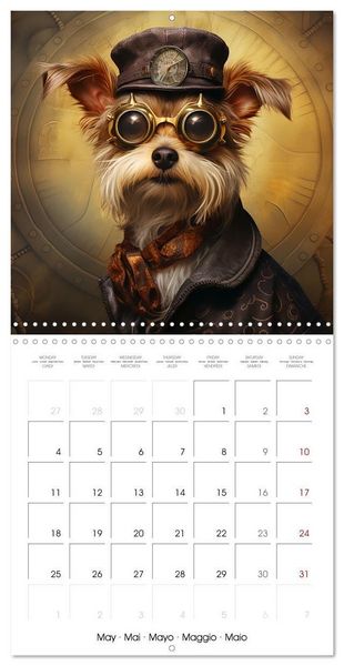 Produktbild: Des chiens styl&eacute;s (Calendrier mural carr&eacute; 2026 30x30 cm) Calendrier double avec une page pour vos prises de notes
