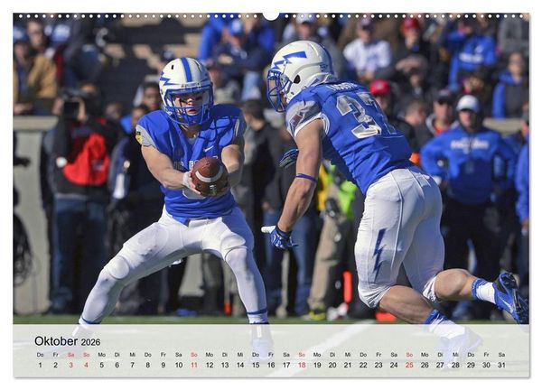Produktbild: American Football. Nichts f&uuml;r Feiglinge! (hochwertiger Premium Wandkalender 2026 DIN A2 quer), Kunstdruck in Hochglanz