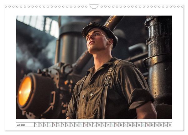 Produktbild: Mit Volldampf in dein Herz (Wandkalender 2026 DIN A3 quer), CALVENDO Monatskalender