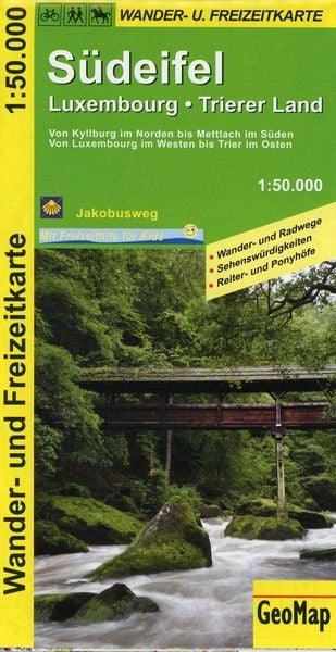 Produktbild: S&uuml;deifel, Luxembourg, Trierer Land Wander- und Freizeitkarte