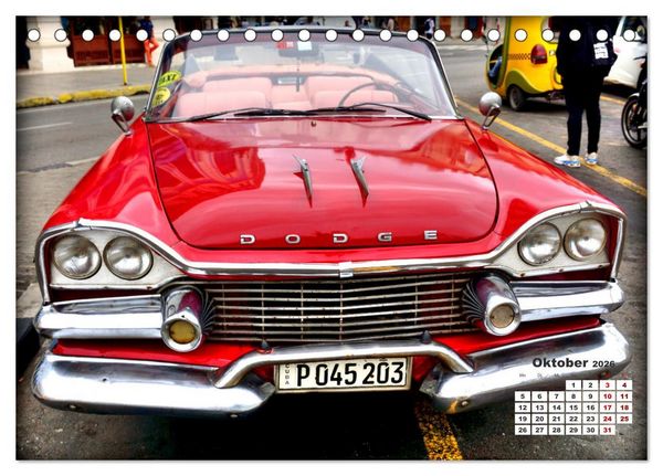 Produktbild: Dodge Coronet - Ein Traumcabrio in Kuba (Tischkalender 2026 DIN A5 quer), CALVENDO Monatskalender