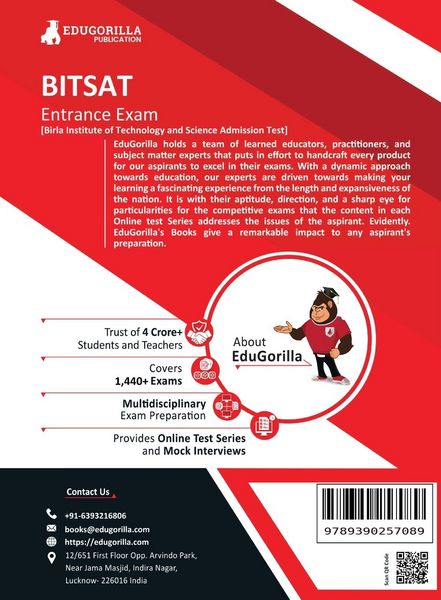 Produktbild: BITSAT Entrance Exam 2023 - Physics, Chemistry, Mathematics, English, Logical Reasoning - 8 Mock Tests 4 Sectional Tests (1100 Solved Questions) with