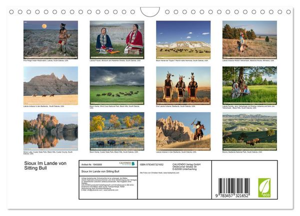Produktbild: Sioux Im Lande von Sitting Bull (Wandkalender 2026 DIN A4 quer), CALVENDO Monatskalender