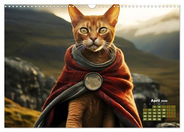 Produktbild: Schottische Katzenhelden (Wandkalender 2026 DIN A3 quer), CALVENDO Monatskalender