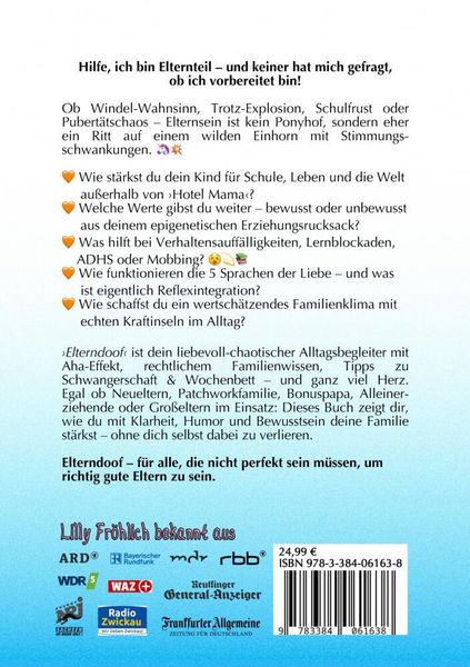 Produktbild: Elterndoof - Der ehrliche Erziehungsratgeber: Familienleben meistern, Kinder st&auml;rken, ADHS & Mobbing verstehen, Werte leben, mit Humor & Herz erziehen