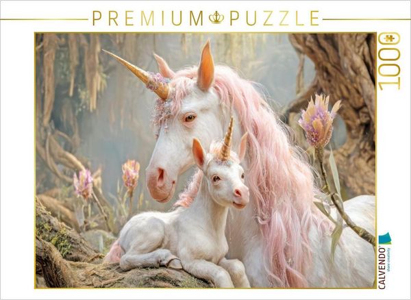 CALVENDO Puzzle Einhörner | 1000 Teile Lege-Größe 64x48cm Foto-Puzzle für glückliche Stunden