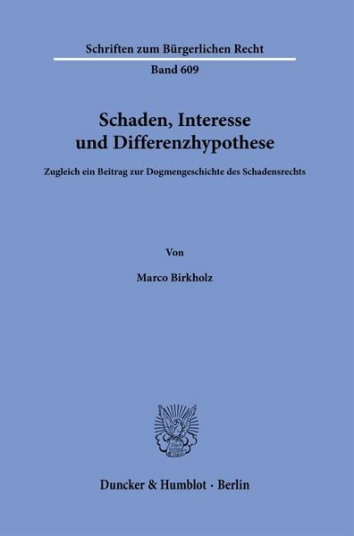 Produktbild: Schaden, Interesse und Differenzhypothese