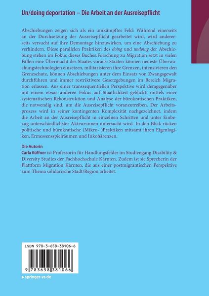 Produktbild: Un/doing deportation &ndash; Die Arbeit an der Ausreisepflicht