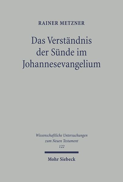 Produktbild: Das Verst&auml;ndnis der S&uuml;nde im Johannesevangelium