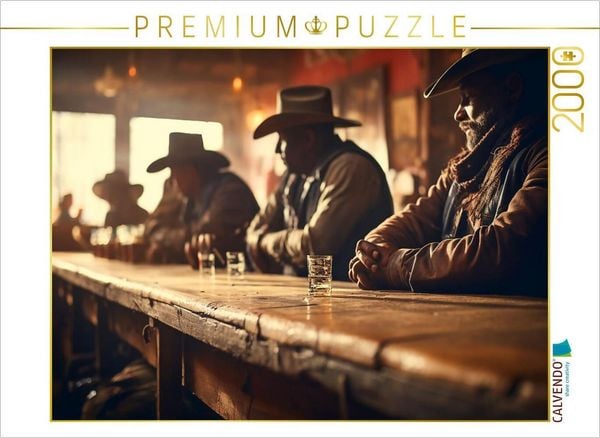 Produktbild: CALVENDO Puzzle Leere Wiskeygl&auml;ser in einer Wild West Bar | 2000 Teile Lege-Gr&ouml;&szlig;e 90x67cm Foto-Puzzle f&uuml;r gl&uuml;ckliche Stunden