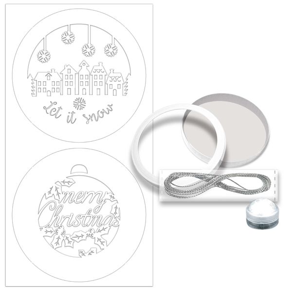 Produktbild: URSUS Light boxes "Village & Christmas Bauble", &Oslash; 11 cm