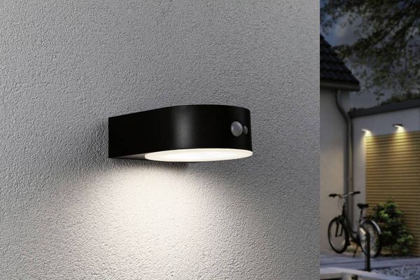 Produktbild: Paulmann 94570 Eileen Solar-Wandlampe 5.5W Warmwei&szlig; Schwarz