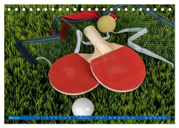 Produktbild: Tischtennis - Der am schnellsten gespielte Sport der Welt (Tischkalender 2026 DIN A5 quer), CALVENDO Monatskalender