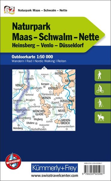 Produktbild: K&uuml;mmerly+Frey Outdoorkarte Deutschland 62 Naturpark Maas, Schwalm, Nette, 1:50.000