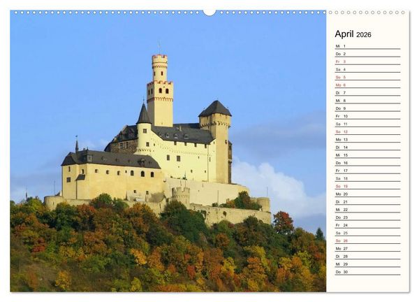 Produktbild: Der Rhein. Oberes Mittelrheintal von Bingen bis Koblenz (hochwertiger Premium Wandkalender 2026 DIN A2 quer), Kunstdruck in Hochglanz