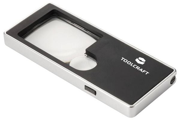 Produktbild: TOOLCRAFT TO-10283190 Handlupe mit LED-Beleuchtung Vergr&ouml;&szlig;erungsfaktor: 3 x, 10 x Linsengr&ouml;&szlig;e: (&Oslash;) 15 mm Schwarz