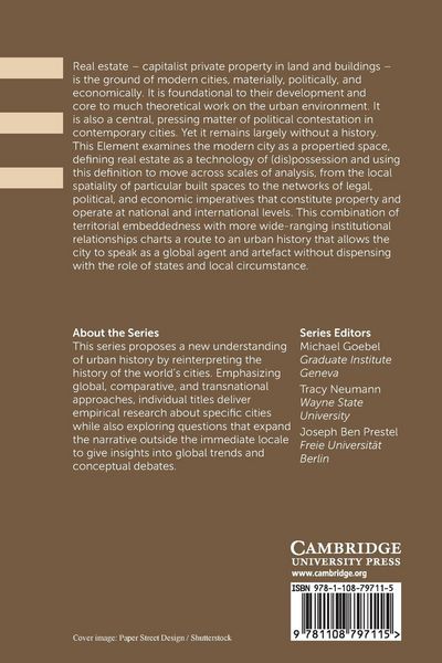 Produktbild: Real Estate and Global Urban History