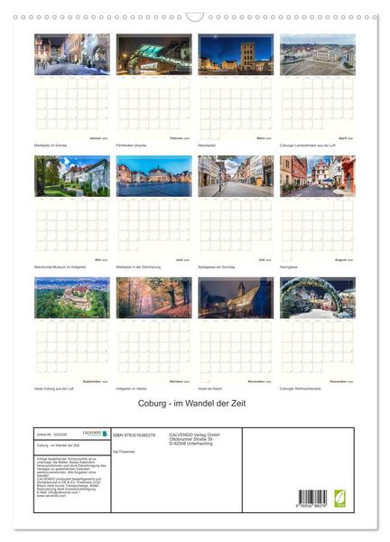 Produktbild: Coburg - im Wandel der Zeit (Wandkalender 2026 DIN A2 hoch), CALVENDO Monatskalender