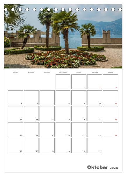 Produktbild: GARDASEE Terminplaner (Tischkalender 2026 DIN A5 hoch), CALVENDO Monatskalender