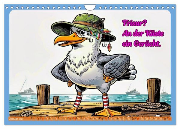Produktbild: Lustige M&ouml;wen von der K&uuml;ste (Wandkalender 2027 DIN A4 quer), CALVENDO Monatskalender