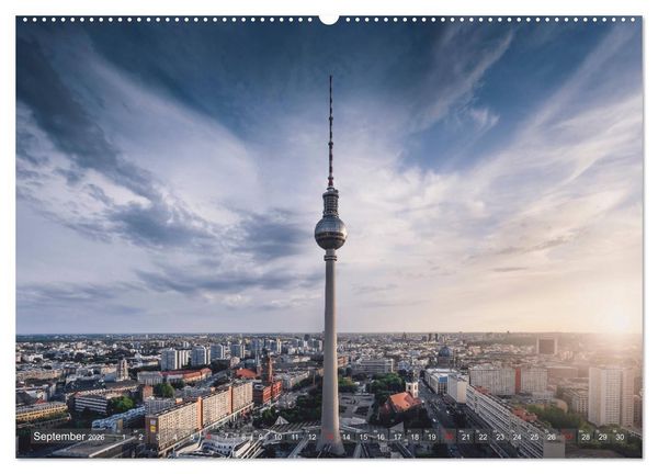 Produktbild: Berlin von oben (hochwertiger Premium Wandkalender 2026 DIN A2 quer), Kunstdruck in Hochglanz