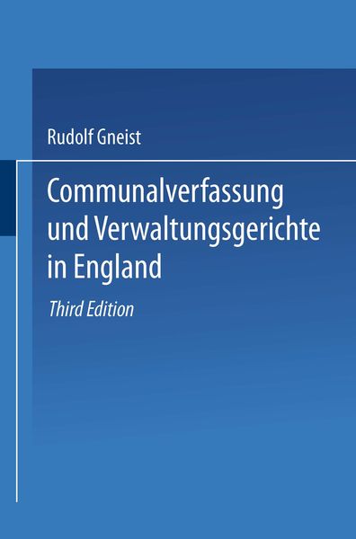Produktbild: Communalverfassung und Verwaltungsgerichte in England
