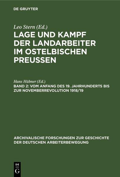 Produktbild: Vom Anfang des 19. Jahrhunderts bis zur Novemberrevolution 1918/19