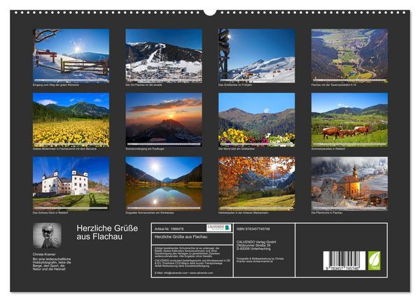 Produktbild: Herzliche Gr&uuml;&szlig;e aus Flachau (hochwertiger Premium Wandkalender 2026 DIN A2 quer), Kunstdruck in Hochglanz