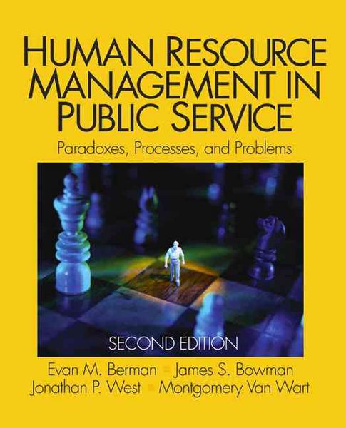 Produktbild: Human Resource Management in Public Service: Paradoxes, Processes, and Problems