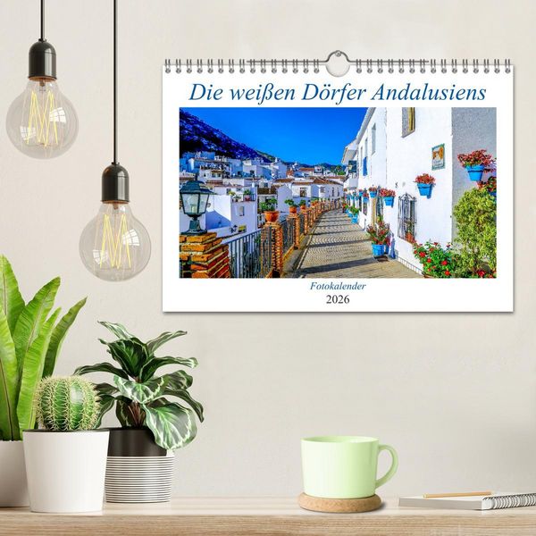 Produktbild: Die wei&szlig;en D&ouml;rfer Andalusiens (Wandkalender 2026 DIN A4 quer), CALVENDO Monatskalender