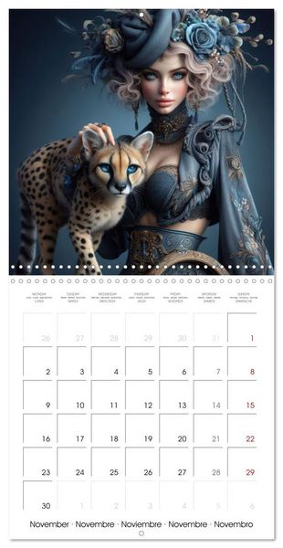 Produktbild: Sensual Women and Exotic Wildlife (Wall Calendar 2026 12 &times; 12 Inch) CALVENDO 12 Month Wall Calendar