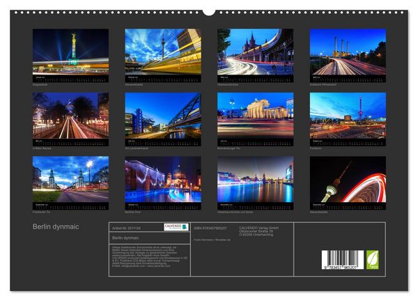 Produktbild: Berlin dynmaic (hochwertiger Premium Wandkalender 2026 DIN A2 quer), Kunstdruck in Hochglanz