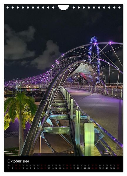 Produktbild: Singapur - Faszinierende Lichterwelt Marina Bay (Wandkalender 2026 DIN A4 hoch), CALVENDO Monatskalender