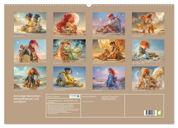 Produktbild: Anmutige Menschen - Atmosph&auml;risch und vertr&auml;umt (Wandkalender 2026 DIN A2 quer), CALVENDO Monatskalender