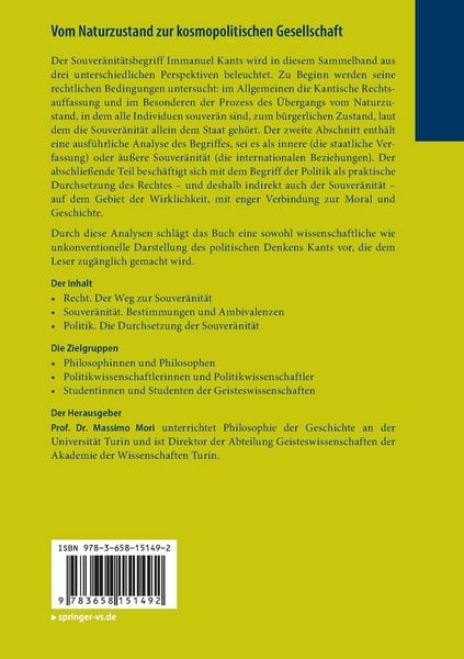Produktbild: Vom Naturzustand zur kosmopolitischen Gesellschaft