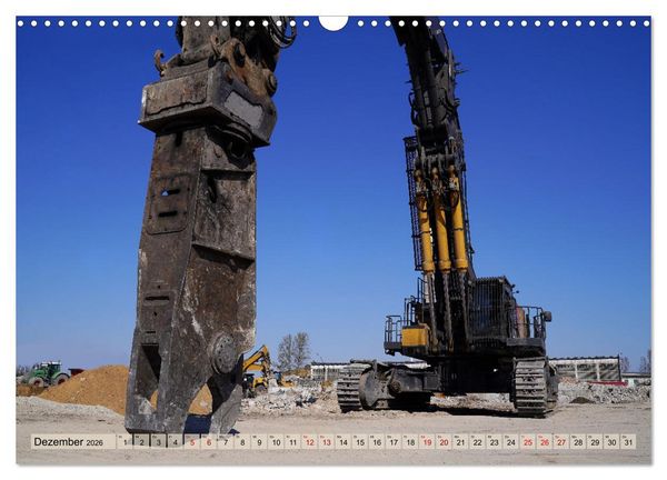 Produktbild: Bagger im Einsatz (Wandkalender 2026 DIN A3 quer), CALVENDO Monatskalender