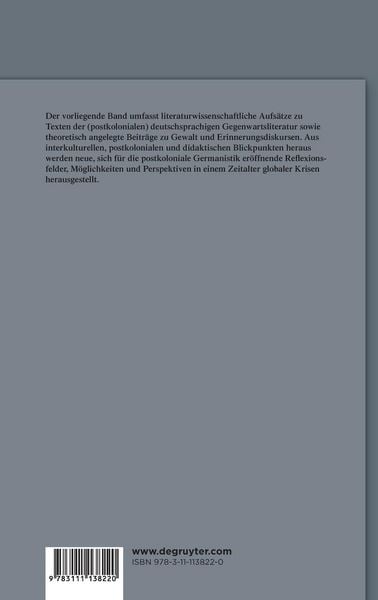 Produktbild: Postkoloniale Germanistik und Konflikte im globalen Kontext