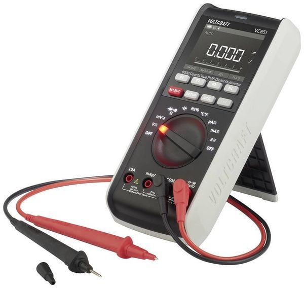 Produktbild: VOLTCRAFT VC851 Hand-Multimeter digital LoZ CAT III 1000 V, CAT IV 600 V Anzeige (Counts): 6000