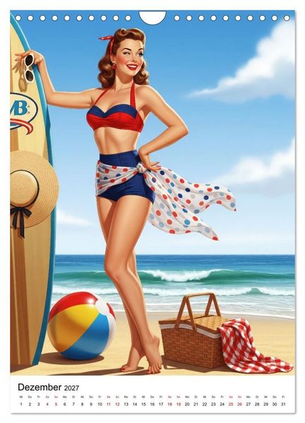 Produktbild: Charme & Kurven: Die Pin-ups der Golden 50s (Wandkalender 2027 DIN A4 hoch), CALVENDO Monatskalender
