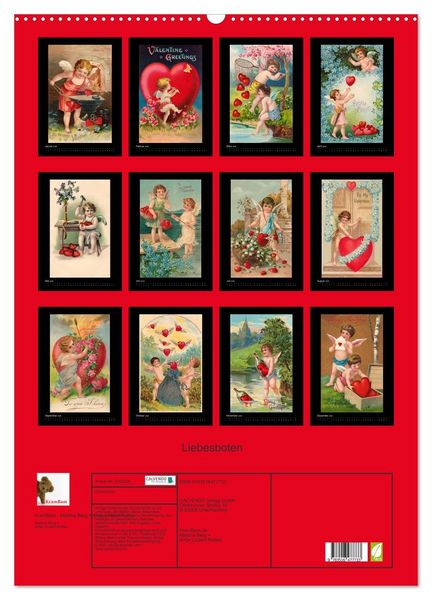 Produktbild: Liebesboten (Wandkalender 2026 DIN A2 hoch), CALVENDO Monatskalender