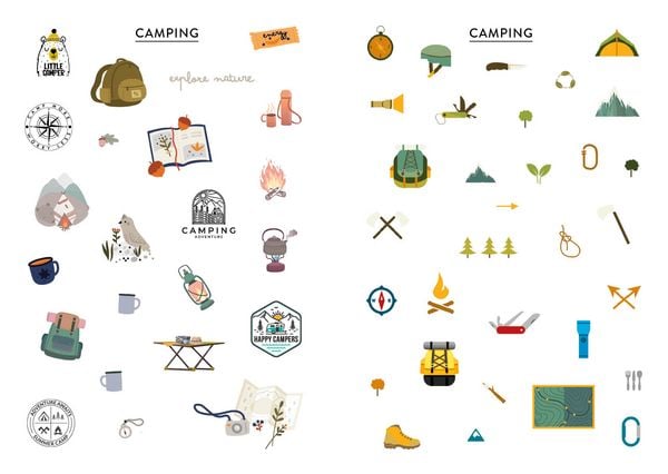 Produktbild: Bullet Journal Stickerbuch &ndash; Camping & Nature Love &ndash; &Uuml;ber 600 Sticker f&uuml;r alle Outdoor-Fans