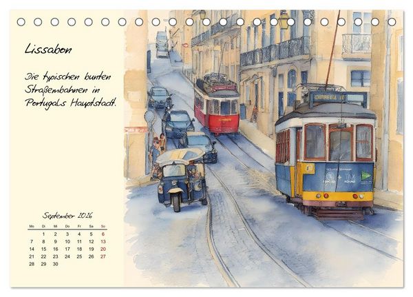 Produktbild: Portugal - Traumland am Atlantik (Tischkalender 2026 DIN A5 quer), CALVENDO Monatskalender