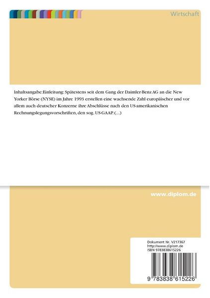 Produktbild: Konzernabschlu&szlig; nach HGB und US-GAAP unter besonderer Ber&uuml;cksichtigung von Konsolidierungsvorg&auml;ngen