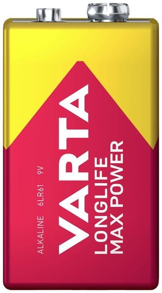 Varta LONGLIFE Max Power 9V Bli 1 9 V Block-Batterie Alkali-Mangan 640 mAh 9 V 1 St.