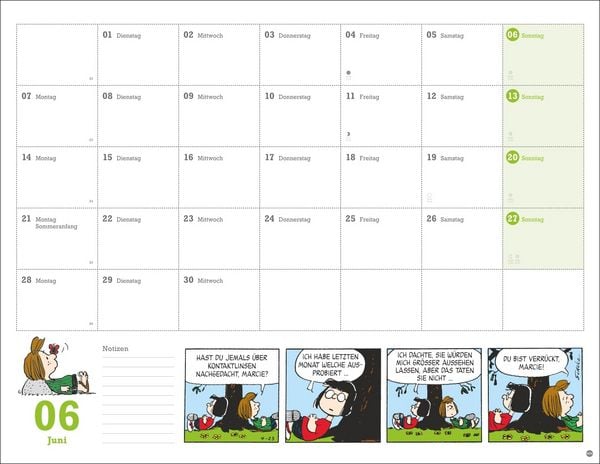 Produktbild: Peanuts Monatsplaner 2027