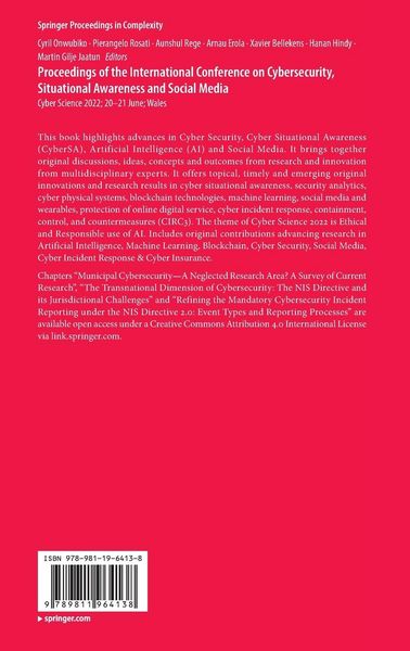 Produktbild: Proceedings of the International Conference on Cybersecurity, Situational Awareness and Social Media